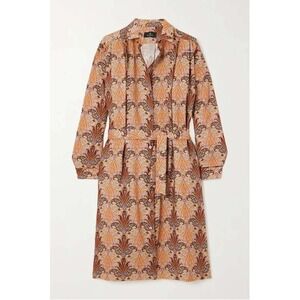 ETRO Paisley Print Shirt Dress‎ Long Sleeve Belted Casual Party Cocktail Size 8